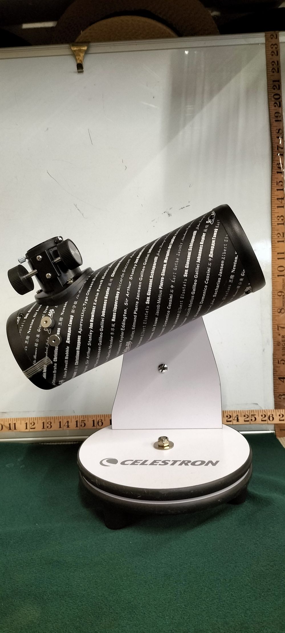 Lot 271 – A Metal and Timber Celestron 76mm FirstScope Tabletop Telescope, 2009