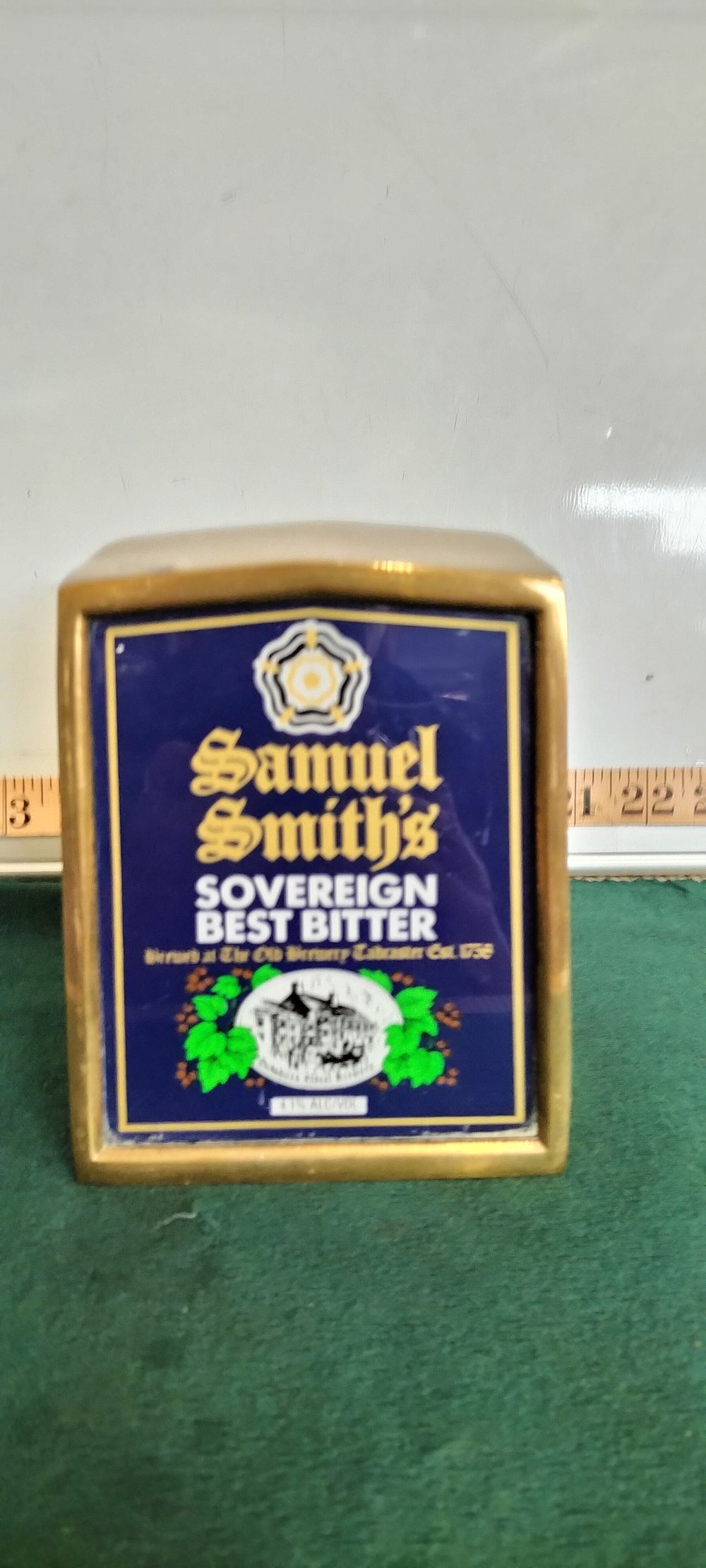 Lot 168 – A Brass Samuel Smith’s Sovereign Best Bitter Beer Font Display