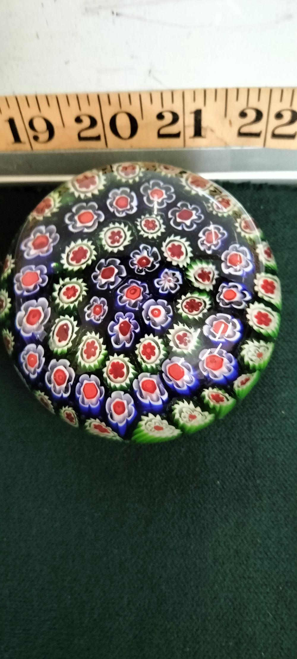 Lot 179 – A Glass Concentric Millefiori Paperweight with Multi-Coloured Canes