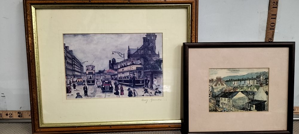 Lot 170 – Two Terry Gorman Watercolor and Ink Sheffield Street Scenes