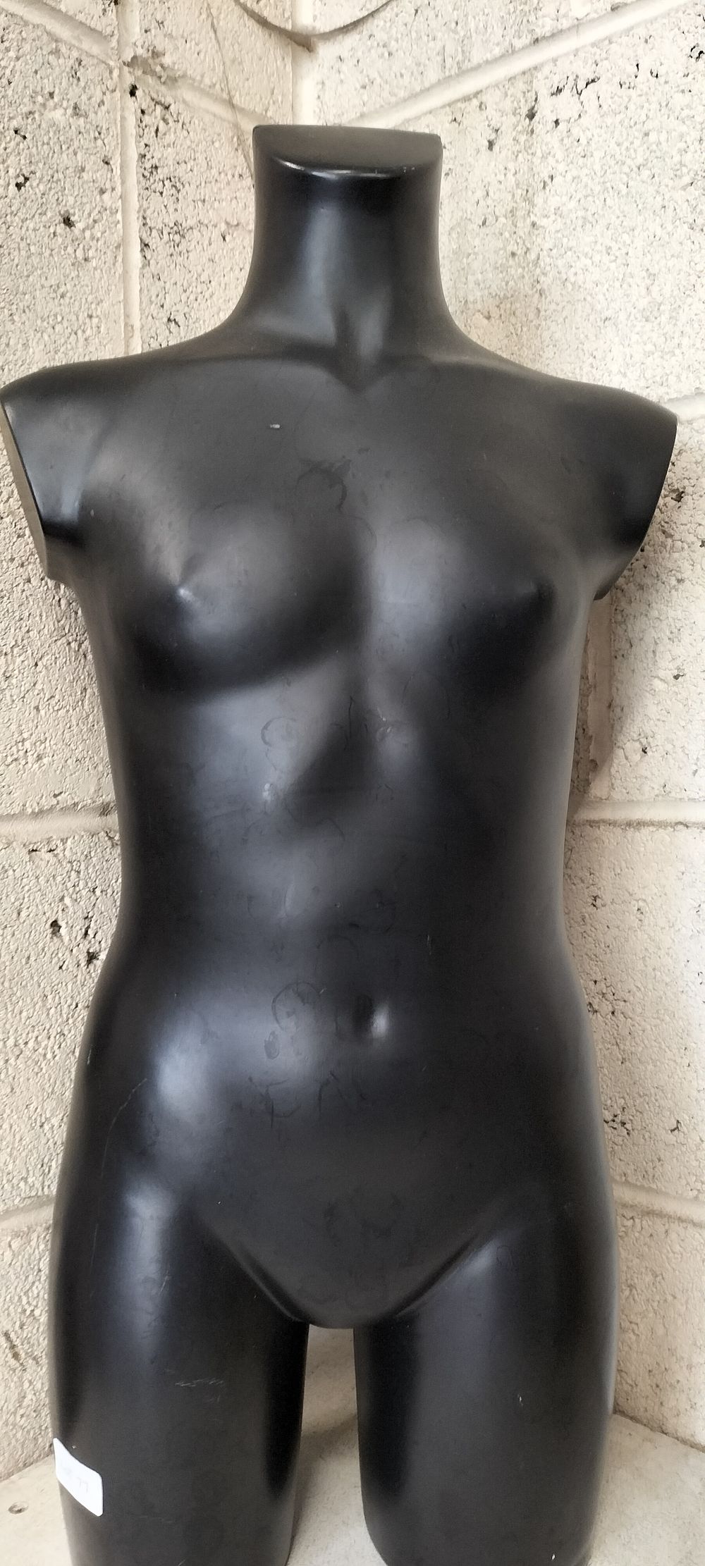 Lot 19 – A Plastic Female Mannequin Torso in Matte Black