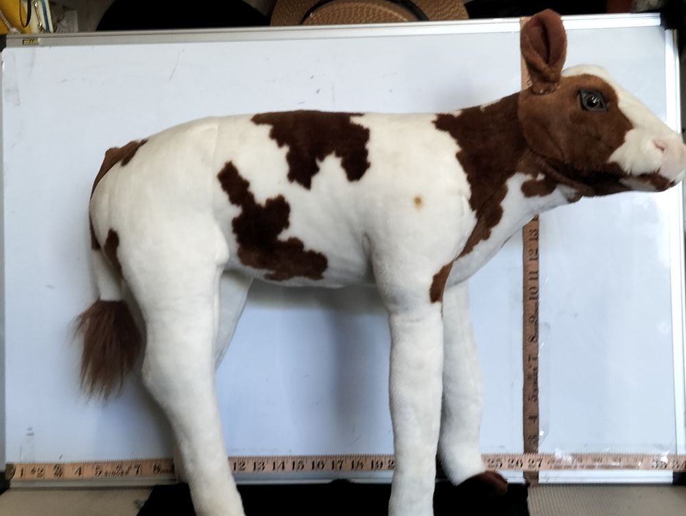 Lot 31 – A D.P.L. (Leeds) Ltd Brown and White Standing Calf Soft Toy
