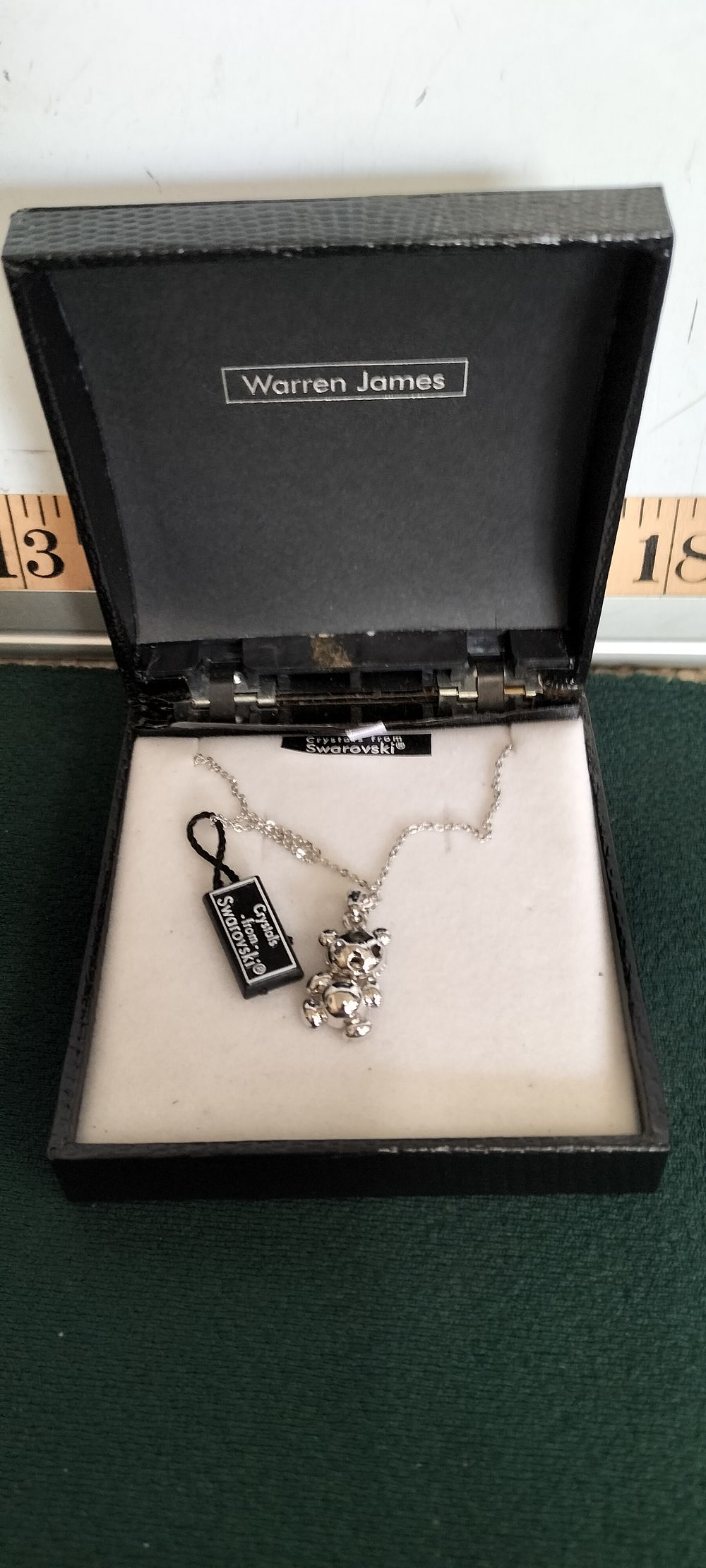 Lot 39 – Silver Teddy Bear Pendant Necklace with Swarovski Crystals