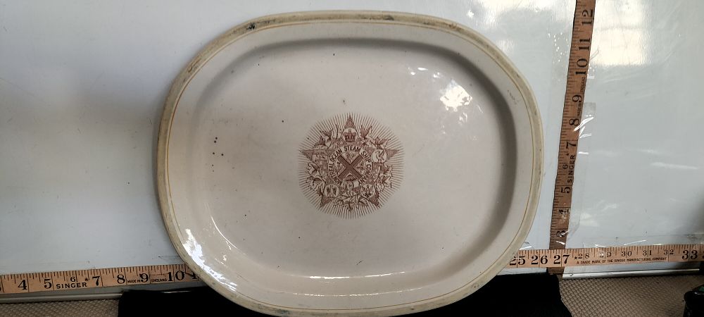 Lot 45 – An Ashworth Bros Royal Ironstone Montreal Ocean Steam Ship Company Platter
