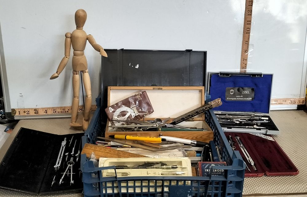 Lot 84 – A Collection of Vintage Technical Drawing Instruments and Art Supplies