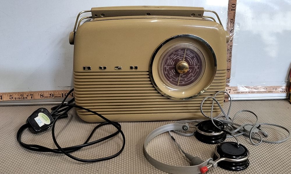 Lot 85 – A Bush TR82/97 Transistor Radio and S.G. Brown Type F Headphones