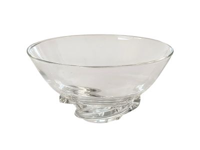 Steuben 7" Spiral Glass Bowl. Mid-century spiral design by Donald Pollard. 
Signed Steuben. Good 
