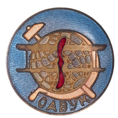 ОДВФ. Членский знак Украинского отделения "Общества авиации, воздухоплавания Украины и Крыма" 