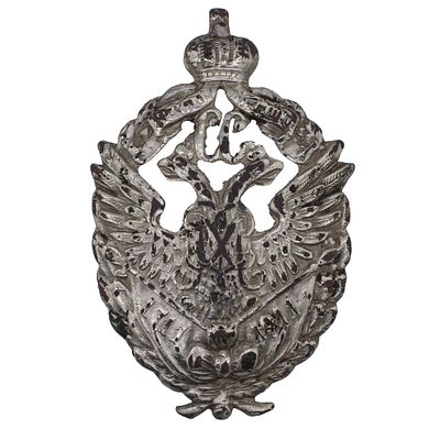 Знак 118 - го Шуйского пехотного полка (для нижних чинов). Утвержден 8 декабря 1910 г. 