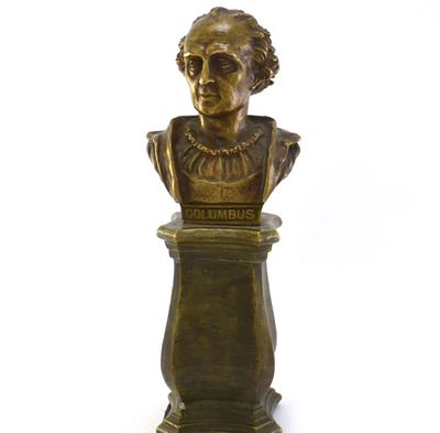 Бюст "Христофор Колумб". Бронза. ХХ век. Высота - 20 см. Длина - 7,2 см. Вес - 1 кг 140 гр. 