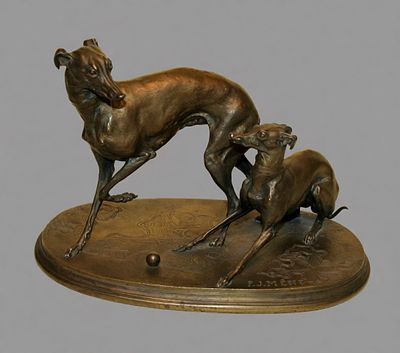 Мене Пьер Жюль (1810–1871) (Mene Pierre Jules , 1810-1871)
"Собаки левретки"
. Материал: бронза 