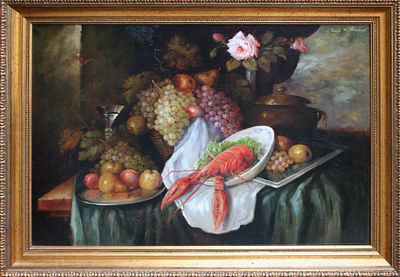 Фишер Карл Хoлгэр (Fischer Carl Holger) (1885 - 1955)
Натюрморт с виноградом. Материал: холст 