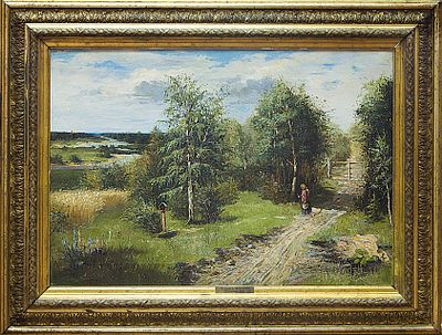 Евреинов Василий Васильевич (1835–1918)
&laquo;Пейзаж с дорогой&raquo;. 1889 год. Холст, масло. 
Размер 