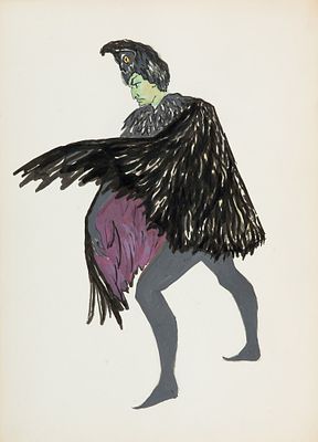 Солодовников Лев Львович (1932–2002)
Эскиз костюма к балетным спектаклям. 1970 . Картон, гуашь. 
