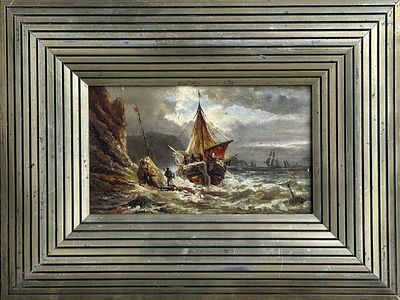 "Скалистый берег&raquo;. Западная Европа , конец XIX века. Европейский морской пейзаж имеет 