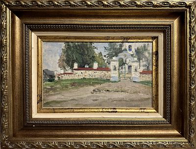 Боскин Михаил Васильевич (1875-1930)
Ворота монастыря. холст, масло 17 х 28,7 
1900-1910-е гг. 
