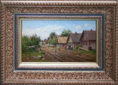 Маковская Александра Егоровна (1837—1915)
"Деревня Сиверская". Картон, масло 
1895 
22,6х37,4 