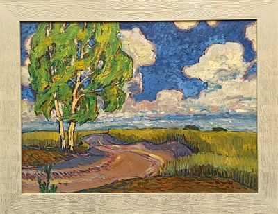 Курников Николай Фёдорович (1938–2006)
&laquo;Летний день&raquo; 1960-е гг. Размер: 50 х 68 см 
Картон 