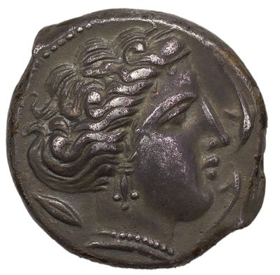 Тетрадрахма. Сицилия (Карфаген). Тетрадрахма, г. Лилибей, 320-305 г.г. до н.э. Л.ст.: квадрига 