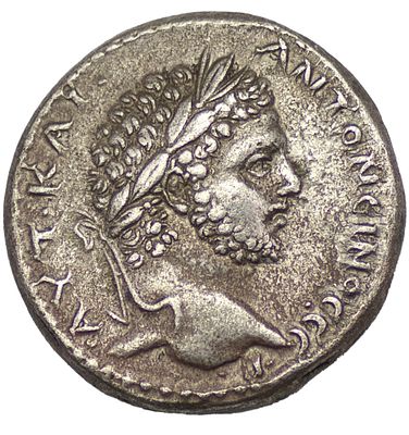 Тетрадрахма. Римская империя. Каракалла (196-198 гг.). Тетрадрахма. Чекан г. Антиохия. Серебро. 