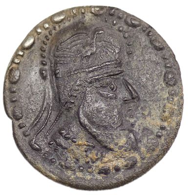 Тетрадрахма. Хорезм. Царь Артамуш, около 200 г. н.э. Тетрадрахма. Серебро. Вес 14,69 г. 