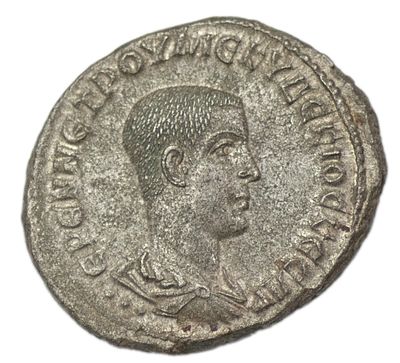 Тетрадрахма. Римская империя. Геренний Этруск (250-251 гг. н.э.). Тетрадрахма. Чекан г. 