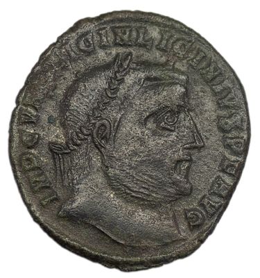 Фоллис. Римская империя. Лициний (308-324 гг.). Фоллис. Медь. Вес 3,09 г. Сохранность – VF.