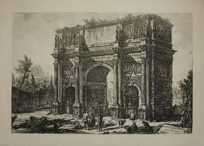 Арка Константина. Пиранези Дж. VEDUTA DELL`ARCO DI CONSTANTINO. «Арка Константина». Лист из
