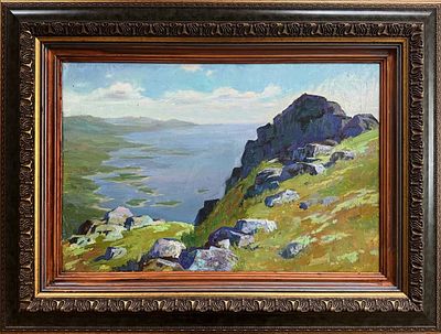 Дмитрий Гусев. Кандалакшский залив. 2014 год. Холст, масло. Размер 40х60 см. 
Картина оформлена 