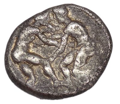 Статер. Малая Азия, г. Перга. Статер, IV в. до н.э. Серебро. Вес 10,81 г. Сохранность – VF.