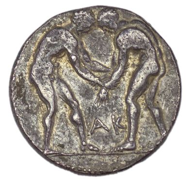Статер. Памфилия, г. Аспенд. Статер, 380-330 гг. до н.э. Серебро. Вес 10,83 г. Сохранность – XF-.