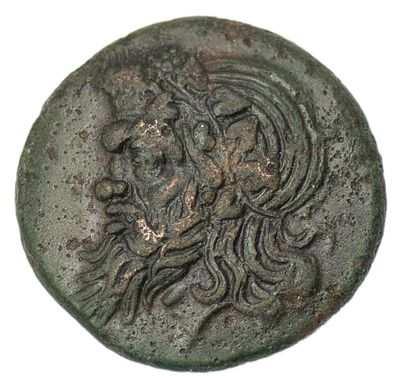 Пантикапей. Перисад I (345-310 гг. до н. э.). Обол. Медь. Вес 13,12 г. Сохранность – XF-.