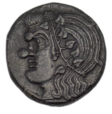 Пантикапей. Обол, начало III в. до н.э. Медь. Вес 12,61 г. Сохранность – XF.