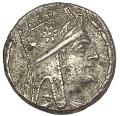 Тетрадрахма. Армения. Тигран II (95-55 гг. до н.э.). Тетрадрахма, монетный двор г. Тигранокерт. 