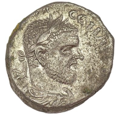 Тетрадрахма. Римская империя. Макрин (217-218 гг.). Тетрадрахма, монетный двор г. Бероя. 