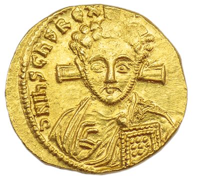 Солид. Византийская империя. Юстиниан II (685-695 гг.). Солид. Золото. Вес 4,33 г. Сохранность – XF+.