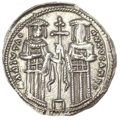 Базиликон. Византийская империя. Андроник II и Михаил IX (1295-1320 гг.). Базиликон. Серебро. 