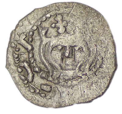 Денарий. Великое Княжество Литовское. Ягайло (1377-1386 гг.). Денарий. Серебро. Вес 0,62 г. 