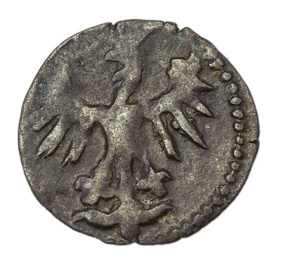 Денарий. Польша. Казимир Ягеллончик (1477-1492 гг.). Денарий. Серебро. Вес 0,36 г. Сохранность – XF.