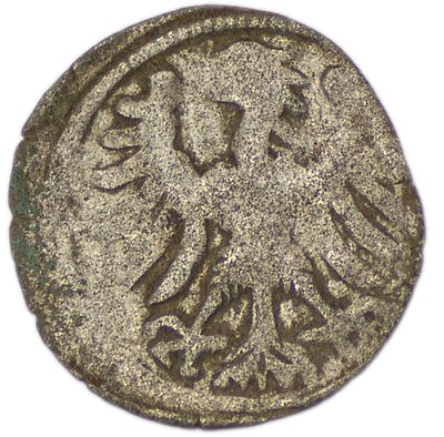 Денарий. Великое Княжество Литовское. Александр Ягелончик (1492-1506 гг.). Денарий. Серебро. Вес 