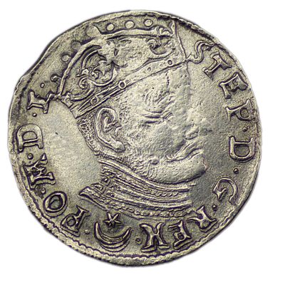 3 гроша. Речь Посполитая. Стефан Баторий (1575-1586 гг.). 3 гроша 1581 г. Монетный двор г. 