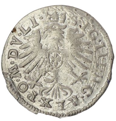 Грош. Речь Посполитая. Сигизмунд III (1587-1632 гг.). Грош 1609 г. Литва. Серебро. Вес 1,47 г. 