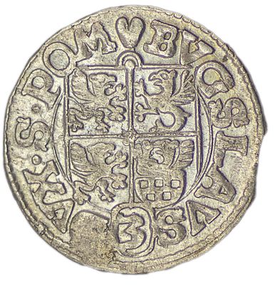 1/24 талера. Священная Римская империя. Померания. 1/24 талера 1619 г. Серебро. Вес 1,39 г. 