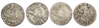 Подборка. Речь Посполитая. Сигизмунд III (1587-1632 гг.). Подборка из четырех монет номиналом в 