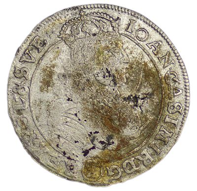 Орт. Речь Посполитая. Ян II Казимир (1648-1668 гг.). Орт 1668 г. Монетный двор г. Краков. 