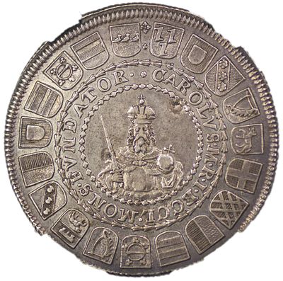 1 1/2 талера. Священная Римская империя. Епископство Мюнстерское. 1 1/2 талера 1719 г. Серебро. 