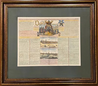 Шателен Анри Абрахам. Карта орденов рыцарей его царского величества, его титулы, состояние его 