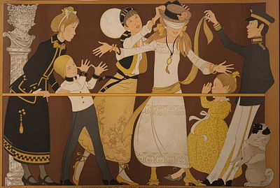 Филипп Анри Нойер (1917-1985). "Жмурки при русском императорском дворе". Бумага, литография. 