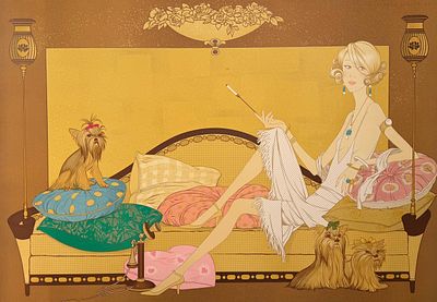 Филипп Анри Нойер (1917-1985). "На это приятно смотреть". Бумага, литография. Размер 104х72 см. 
