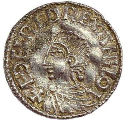 Пенни. Англия. Этельред II Неразумный (978-1016 гг.). Пенни. Серебро. Вес 1,69 г. Сохранность – XF.